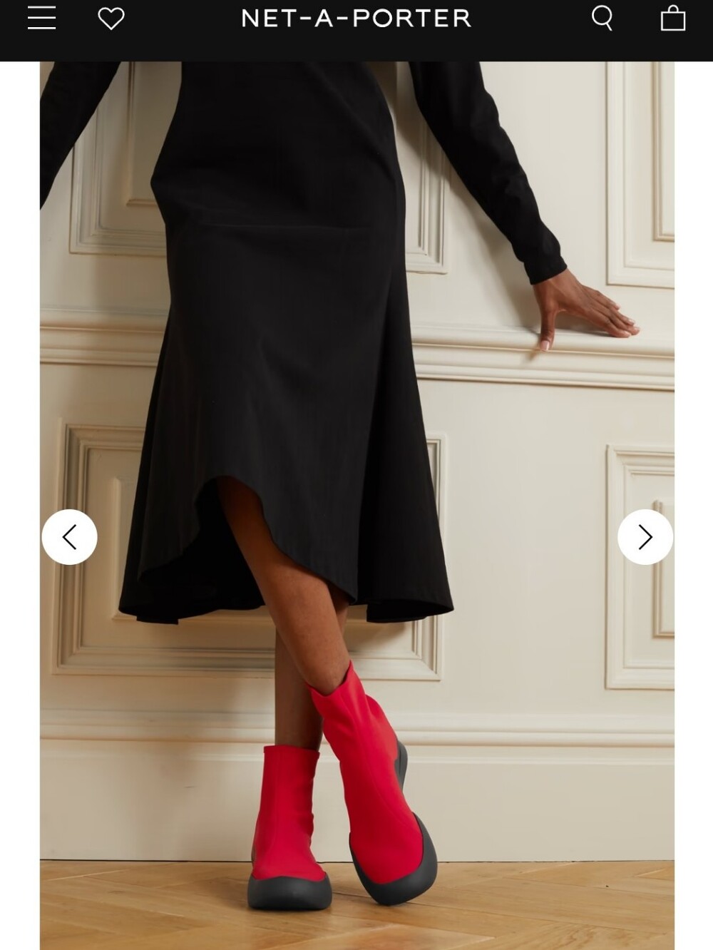 The Row Red Rubber-trimmer Scuba Ankle Boots 36